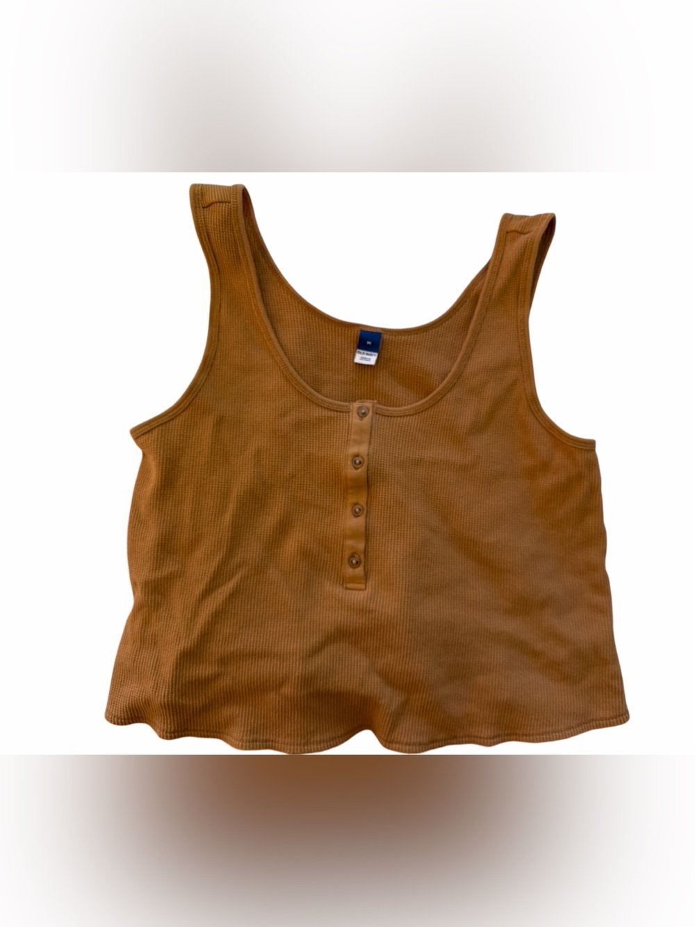 Old Navy Ribbed Henley Tank Brown